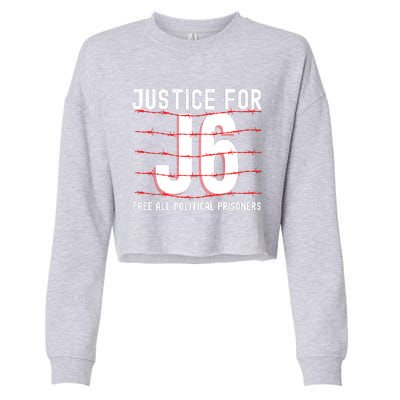 Justice For J6 Conservative Cropped Pullover Crew