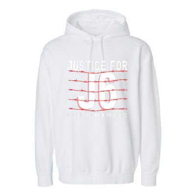 Justice For J6 Conservative Garment-Dyed Fleece Hoodie