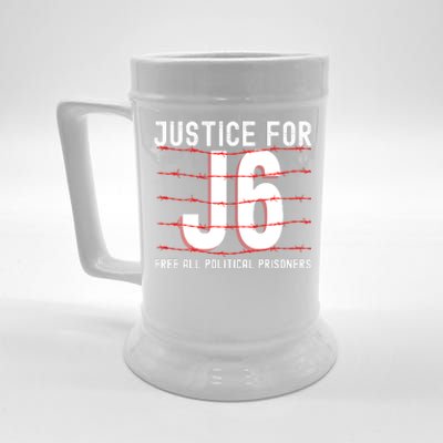 Justice For J6 Conservative Beer Stein