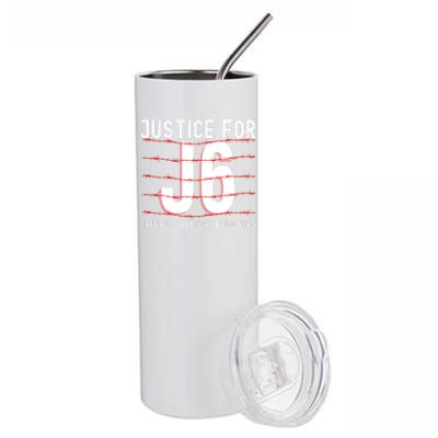 Justice For J6 Conservative Stainless Steel Tumbler