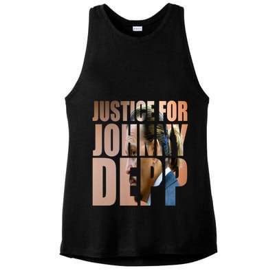 Justice For Johnny Depp Support Ladies PosiCharge Tri-Blend Wicking Tank