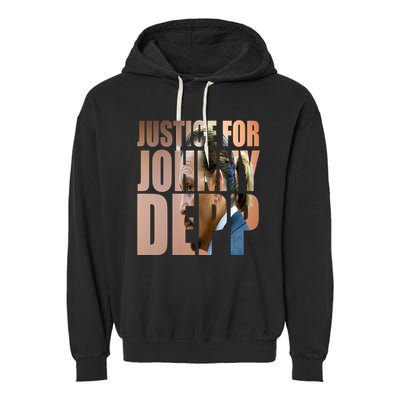 Justice For Johnny Depp Support Garment-Dyed Fleece Hoodie