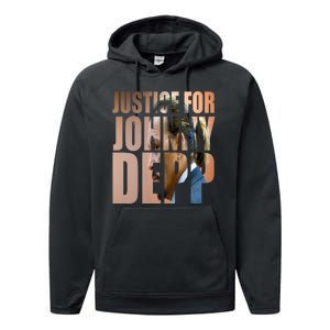 Justice For Johnny Depp Support Performance Fleece Hoodie