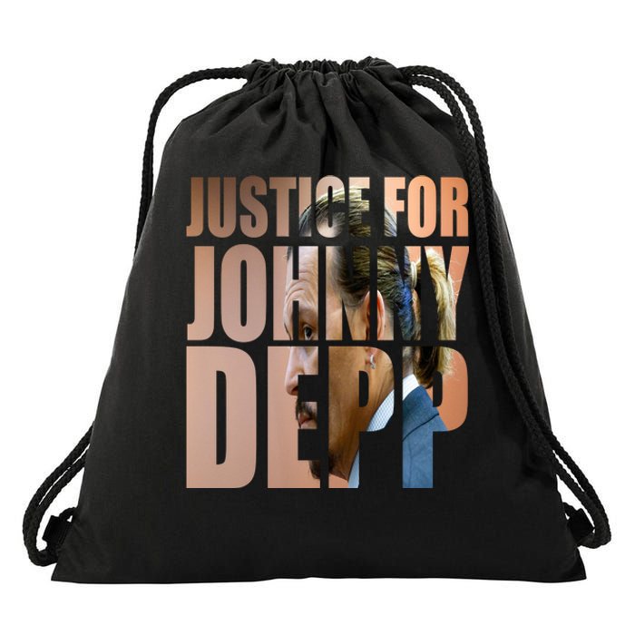 Justice For Johnny Depp Support Drawstring Bag