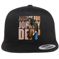 Justice For Johnny Depp Support Flat Bill Trucker Hat