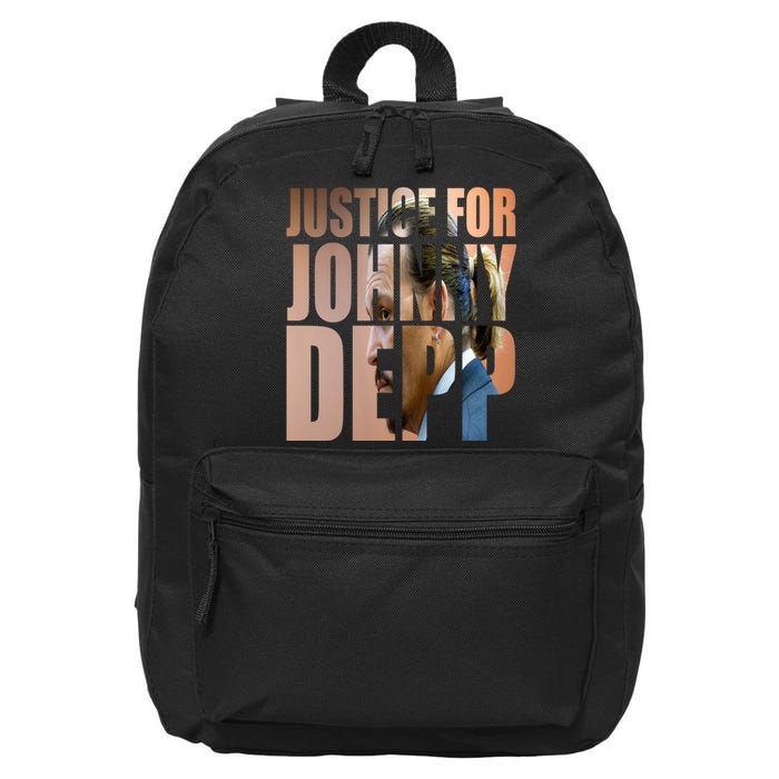 Justice For Johnny Depp Support 16 in Basic Backpack