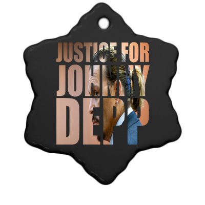 Justice For Johnny Depp Support Ceramic Star Ornament