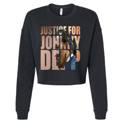 Justice For Johnny Depp Support Cropped Pullover Crew