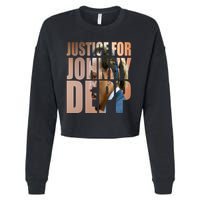 Justice For Johnny Depp Support Cropped Pullover Crew