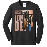 Justice For Johnny Depp Support Kids Long Sleeve Shirt