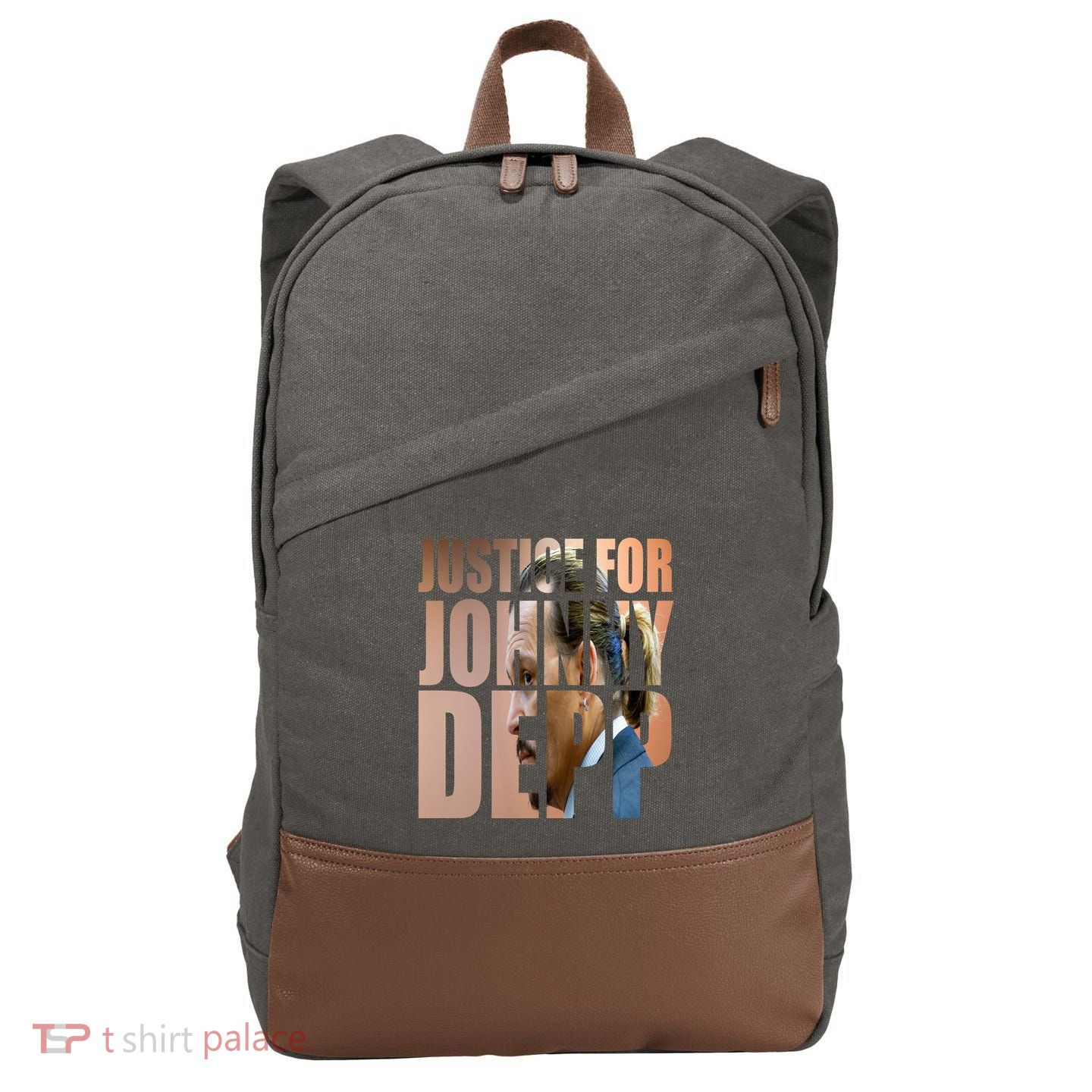 Justice For Johnny Depp Support Cotton Canvas Backpack