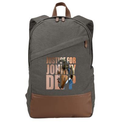 Justice For Johnny Depp Support Cotton Canvas Backpack