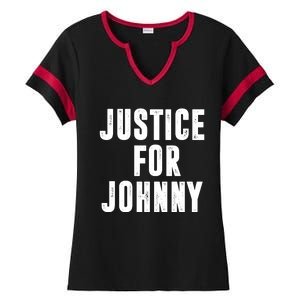 Justice For Johnny Depp Ladies Halftime Notch Neck Tee