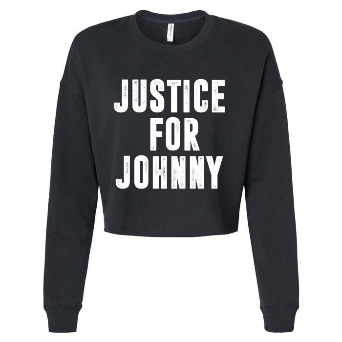 Justice For Johnny Depp Cropped Pullover Crew