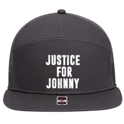 Justice For Johnny Depp 7 Panel Mesh Trucker Snapback Hat
