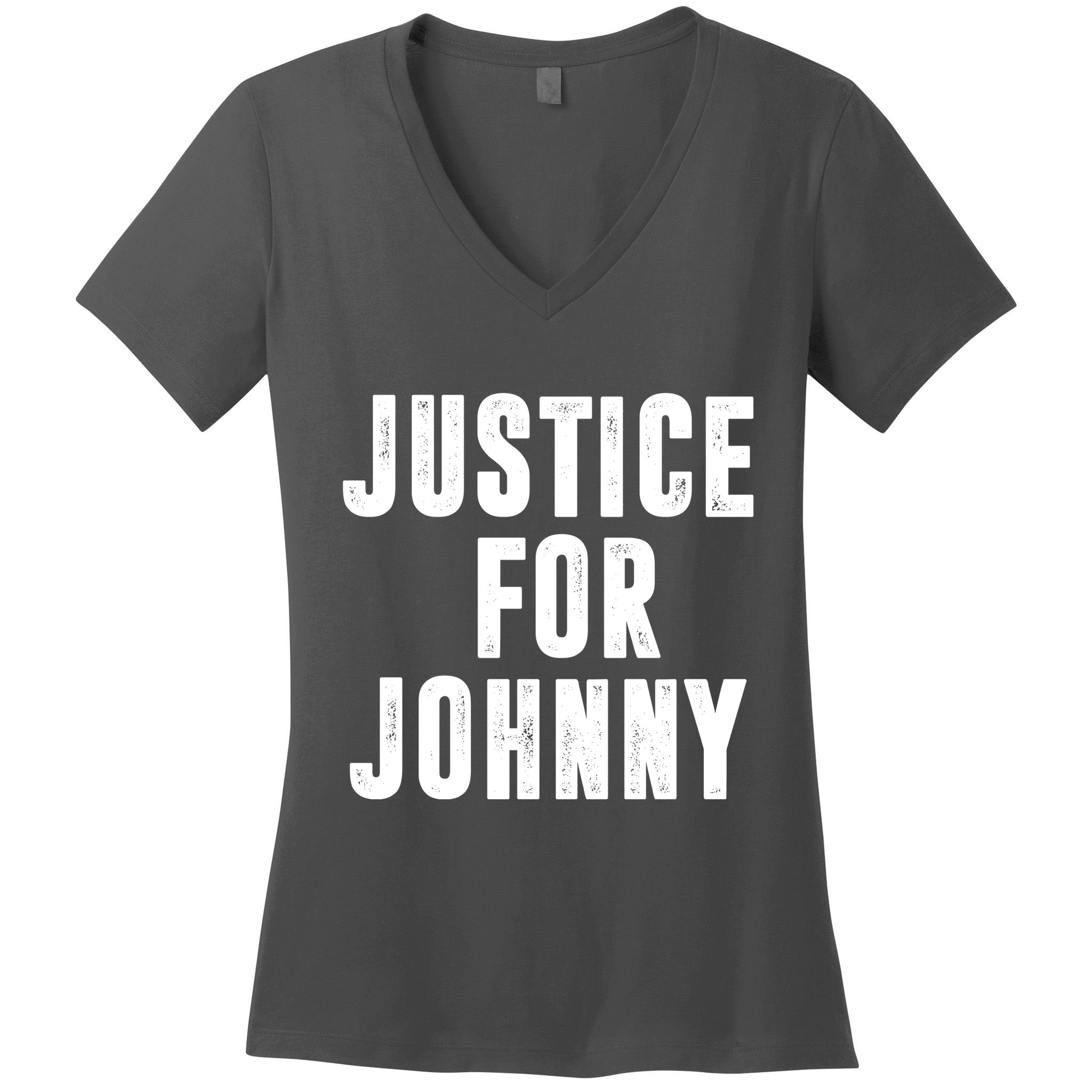 Justice For Johnny Depp Women's V-Neck T-Shirt