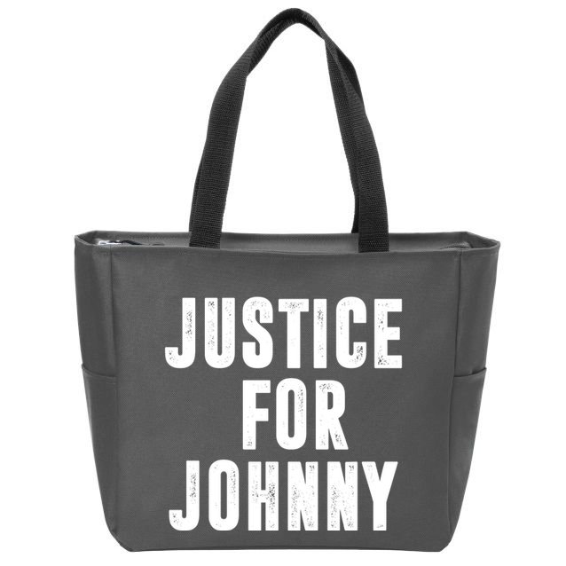 Justice For Johnny Depp Zip Tote Bag