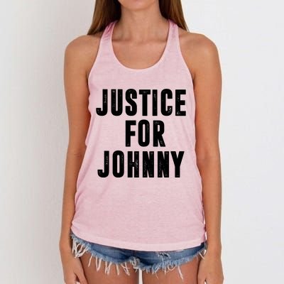 Justice For Johnny Depp Women's Knotted Racerback Tank