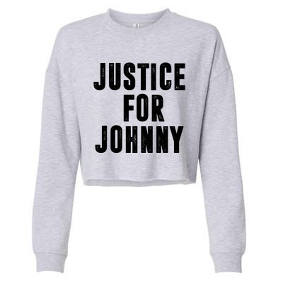 Justice For Johnny Depp Cropped Pullover Crew