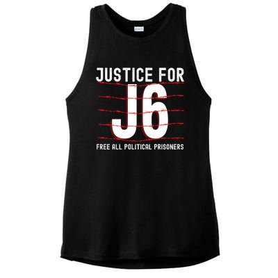 Justice For J6 Conservative 29 Ladies PosiCharge Tri-Blend Wicking Tank