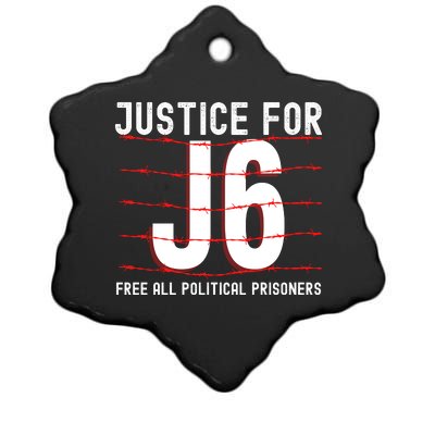 Justice For J6 Conservative 29 Ceramic Star Ornament