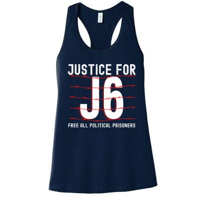 Justice For J6 Conservative 29 Women's Racerback Tank