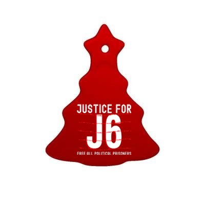 Justice For J6 Conservative 29 Ceramic Tree Ornament