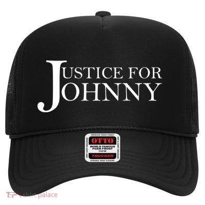 Justice For Johnny Depp High Crown Mesh Back Trucker Hat