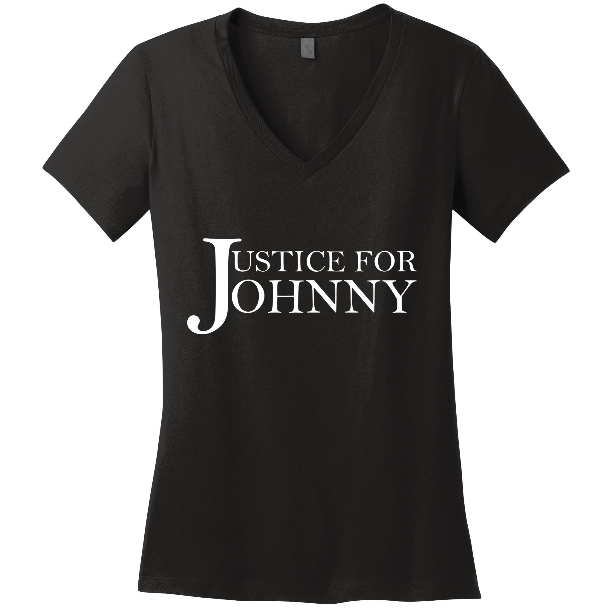 Justice For Johnny Depp Women's V-Neck T-Shirt