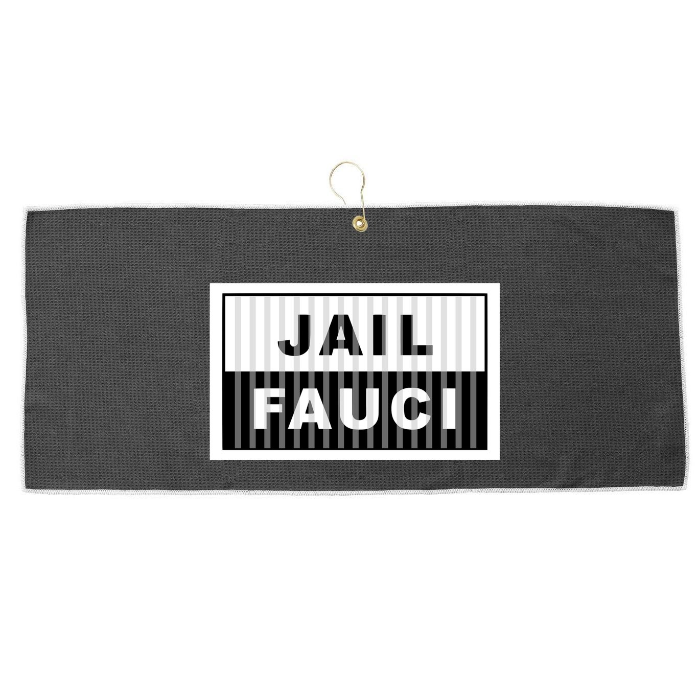 Jail Fauci Large Microfiber Waffle Golf Towel