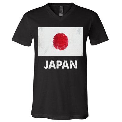 Japanese Flag Japanese V-Neck T-Shirt