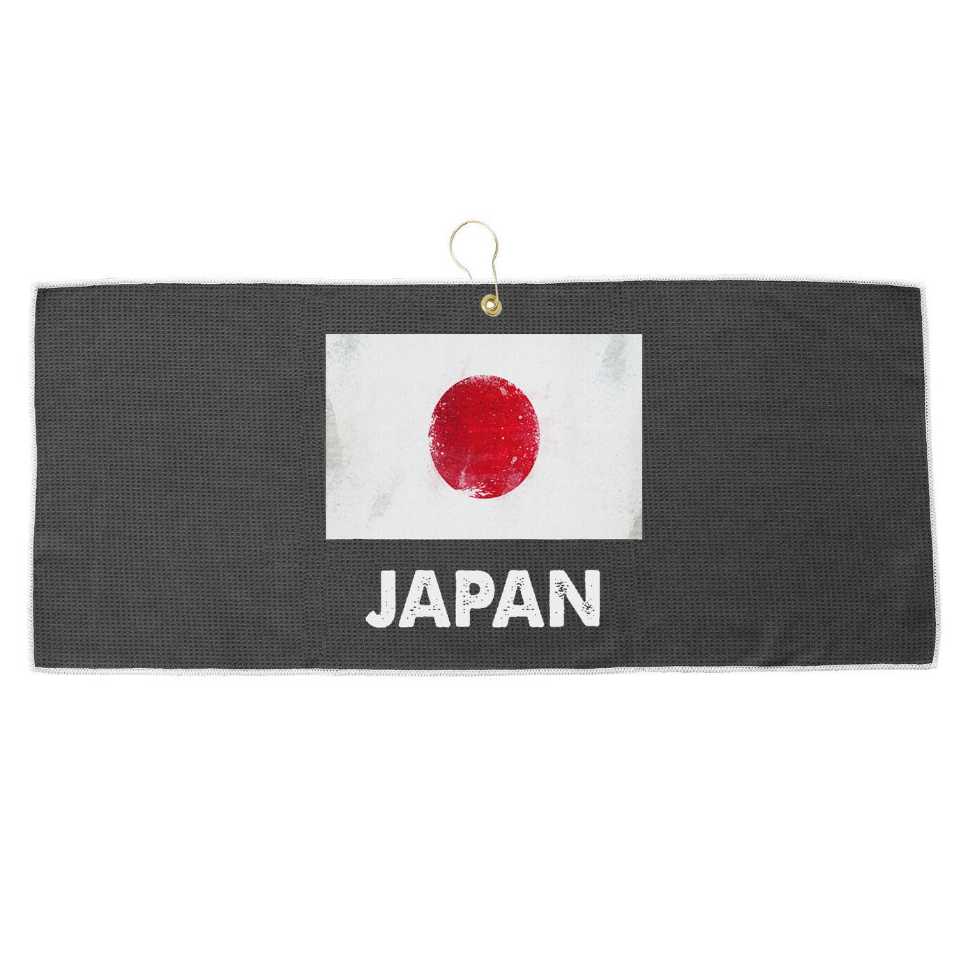 Japanese Flag Japanese Large Microfiber Waffle Golf Towel