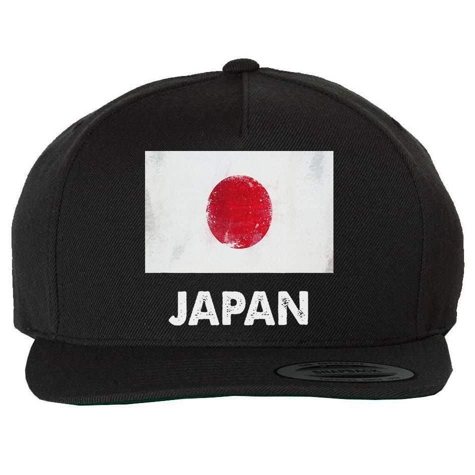 Japanese Flag Japanese Wool Snapback Cap