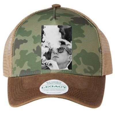 JFK Smoking with Shades John F. Kennedy President Legacy Tie Dye Trucker Hat