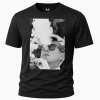 JFK Smoking with Shades John F. Kennedy President Cooling Performance Crew T-Shirt