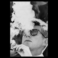 JFK Smoking with Shades John F. Kennedy President Cooling Performance Crew T-Shirt