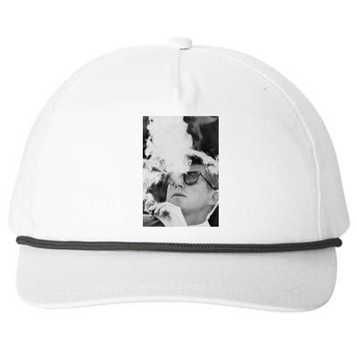 JFK Smoking with Shades John F. Kennedy President Snapback Five-Panel Rope Hat