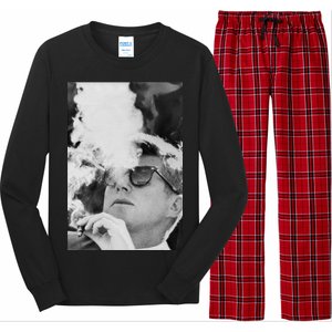 JFK Smoking with Shades John F. Kennedy President Long Sleeve Pajama Set