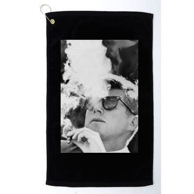 JFK Smoking with Shades John F. Kennedy President Golf Towel