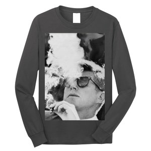 JFK Smoking with Shades John F. Kennedy President Long Sleeve Shirt