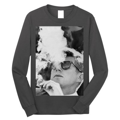 JFK Smoking with Shades John F. Kennedy President Long Sleeve Shirt