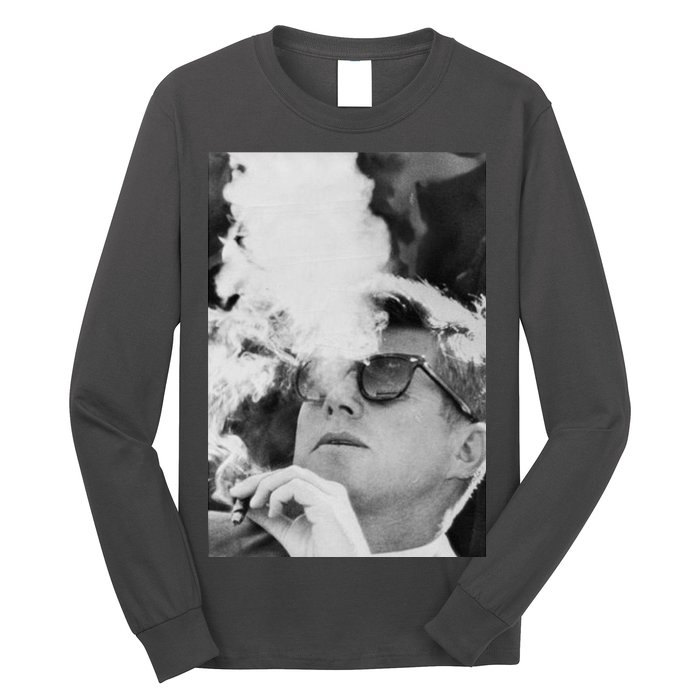 JFK Smoking with Shades John F. Kennedy President Long Sleeve Shirt