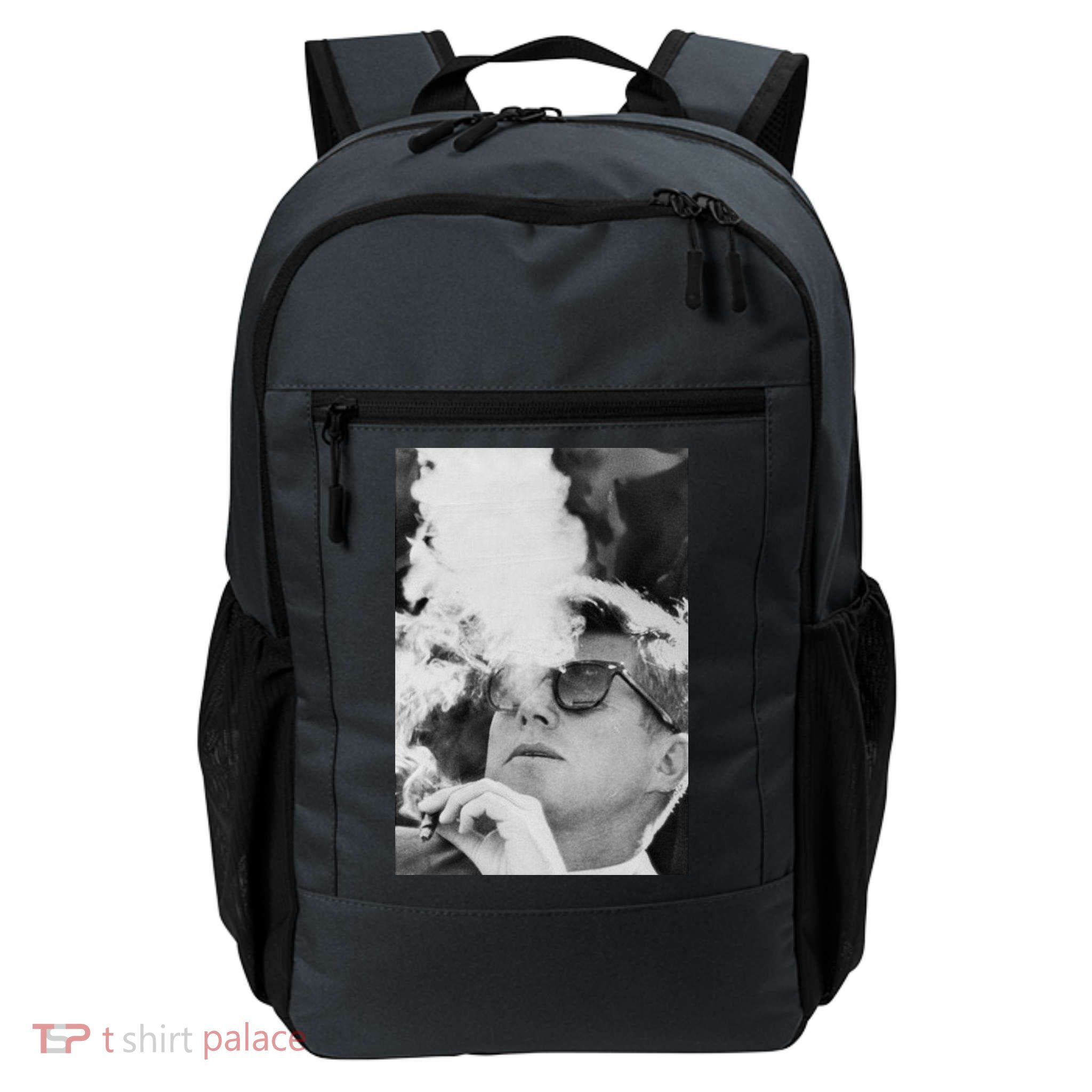JFK Smoking with Shades John F. Kennedy President Daily Commute Backpack
