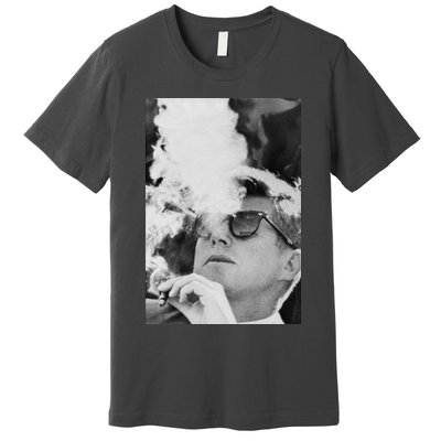 JFK Smoking with Shades John F. Kennedy President Premium T-Shirt
