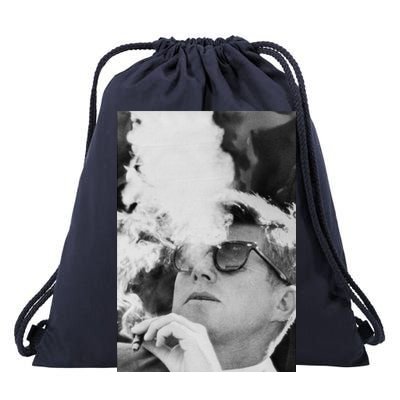 JFK Smoking with Shades John F. Kennedy President Drawstring Bag