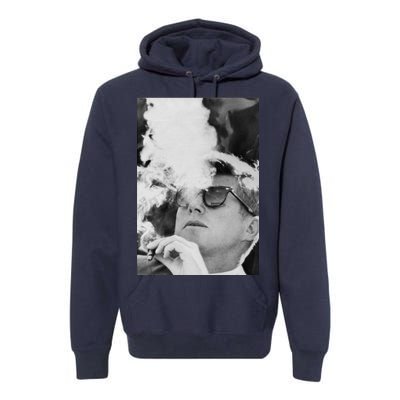 JFK Smoking with Shades John F. Kennedy President Premium Hoodie