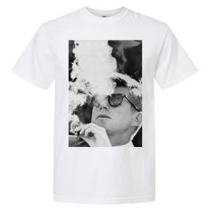 JFK Smoking with Shades John F. Kennedy President Garment-Dyed Heavyweight T-Shirt