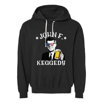 John F. Keggedy Drunk President Kennedy Jfk Garment-Dyed Fleece Hoodie