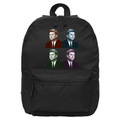 John Fitzgerald Kennedy 35th President Retro Block Portraits 16 in Basic Backpack