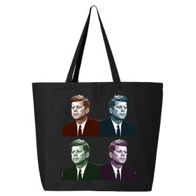 John Fitzgerald Kennedy 35th President Retro Block Portraits 25L Jumbo Tote
